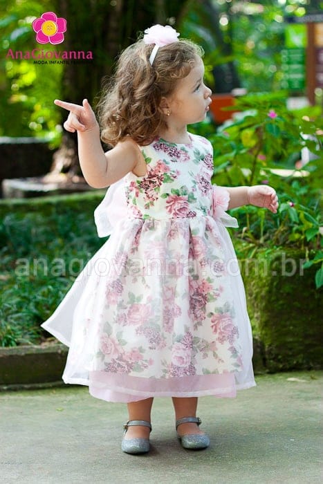 vestido de festa infantil tema jardim