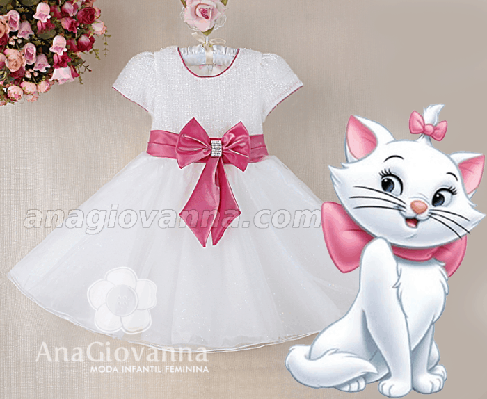 vestido de aniversário da gatinha marie