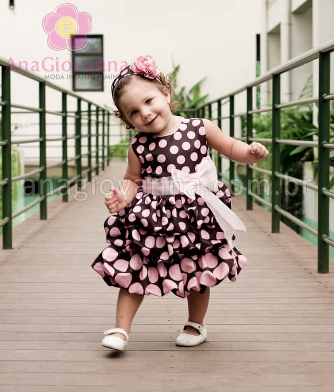 vestido infantil bolinha