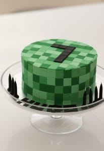 Bolo de Pasta Americana: Bolo Minecraft TNT quadrado de Pasta