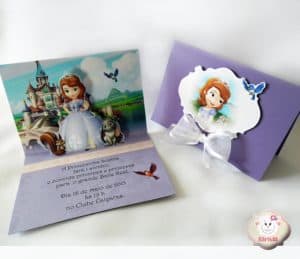 Convite da Princesa Sofia, 3D, Cartão