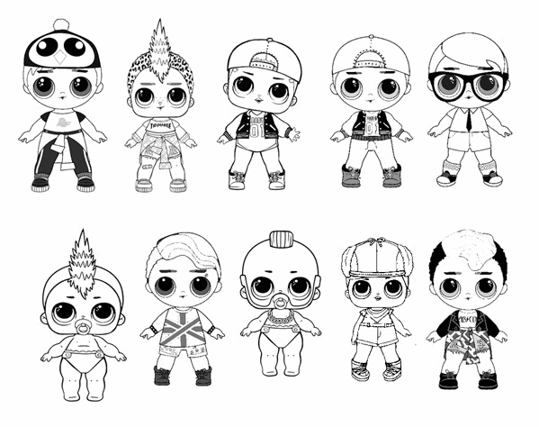 Desenhos da boneca LOL para imprimir e colorir