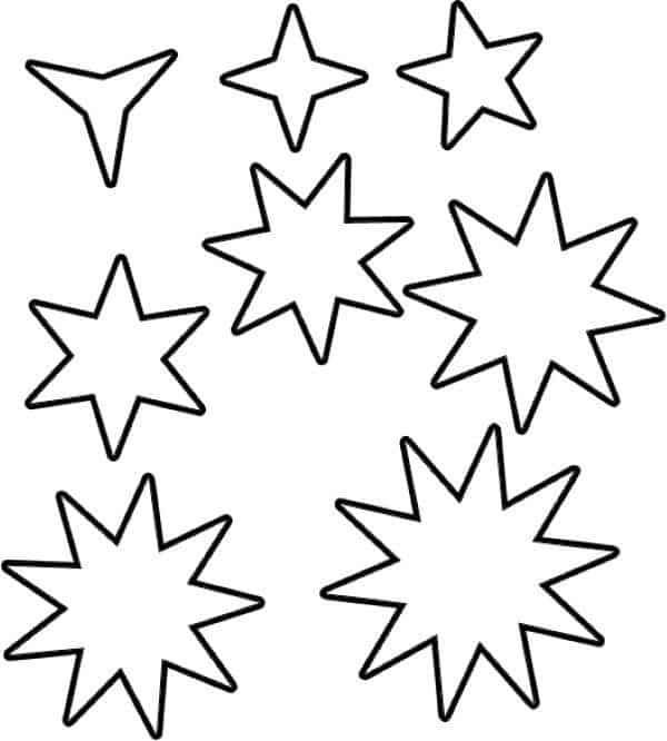 Molde estrela para imprimir