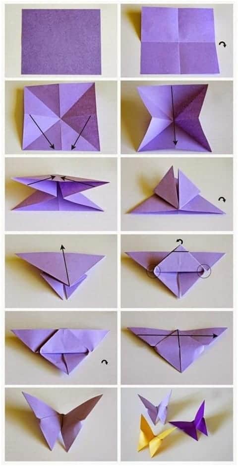 Como fazer borboleta de origami: passo a passo fácil