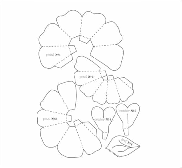 Decoração com flores de papel – Moldes fáceis