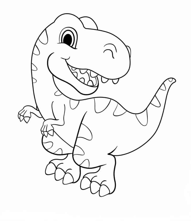 desenho-dinossauro-para-colorir - Blog Ana Giovanna