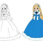 Nobre princesa para colorir-1