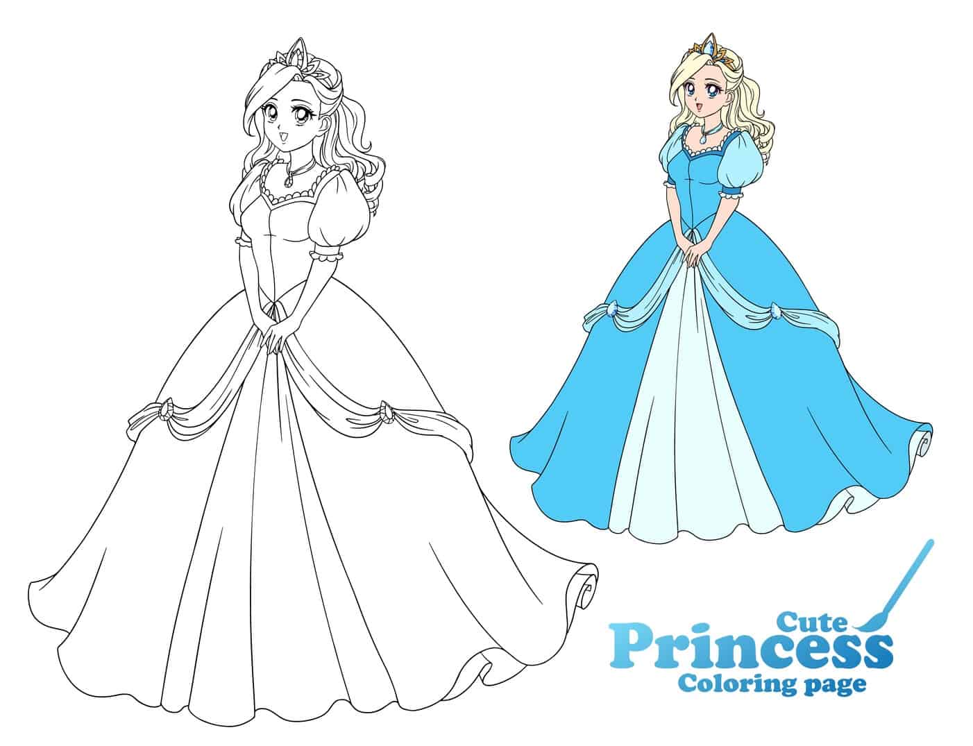 Princesa com vestido de luxo-1