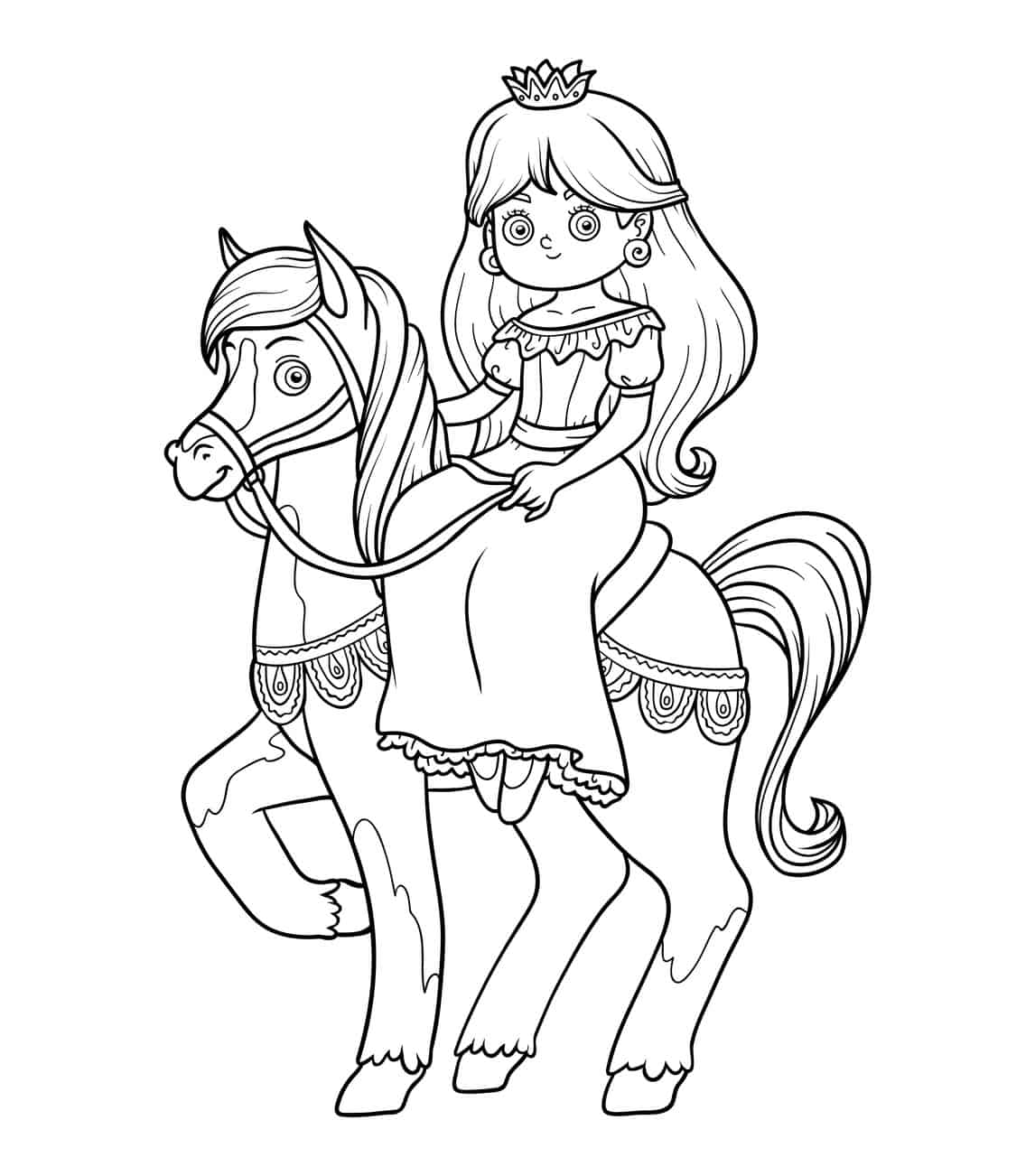 Princesa em seu cavalo-1