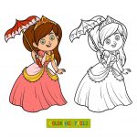 Princesa simpática para colorir-1