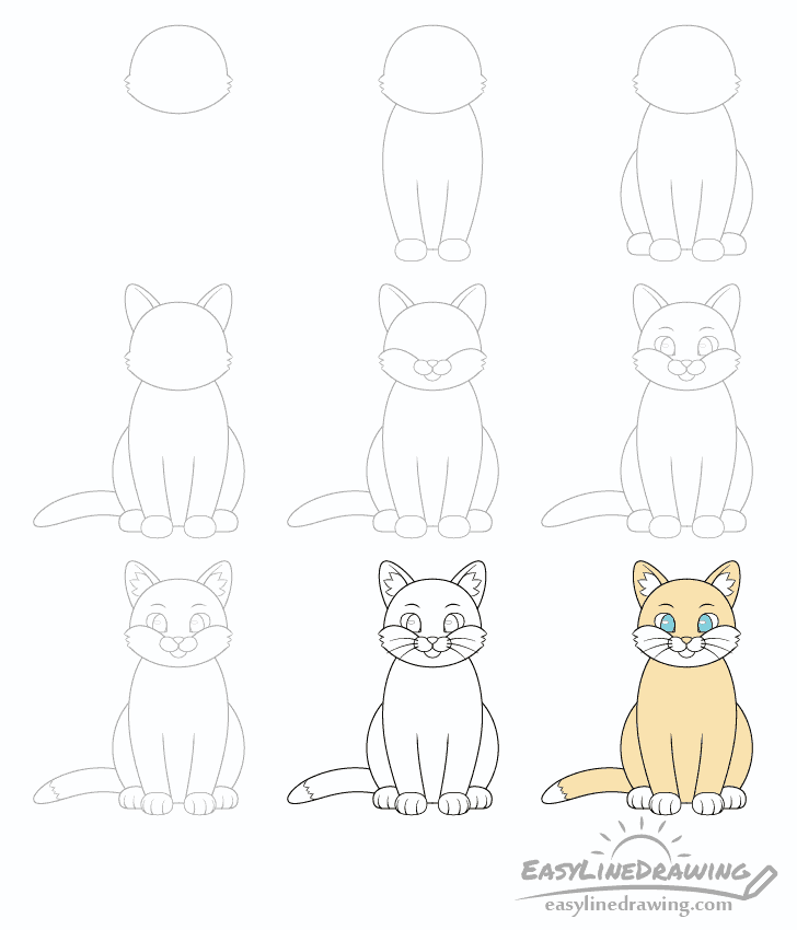 Como desenhar um gato