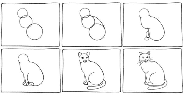 Como desenhar um gato