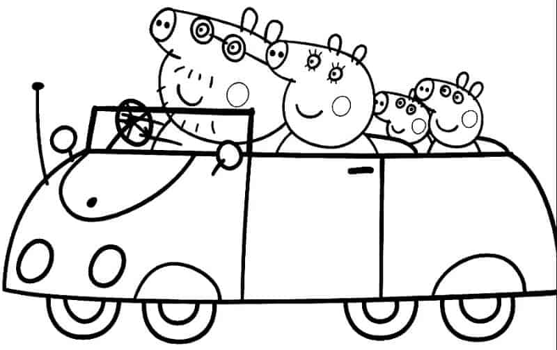 desenho para colorir familia peppa - Atividades para a Educação Infantil -  Cantinho do Saber