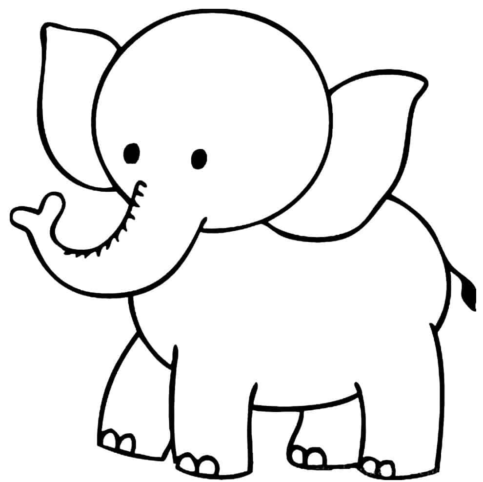 Desenhos de elefantes para colorir