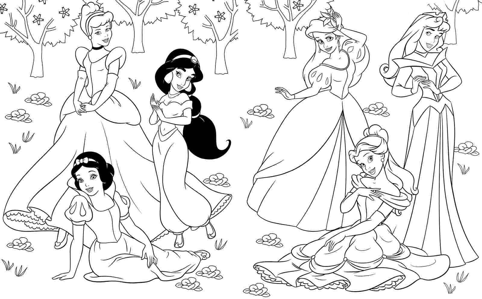 Desenhos de princesas para colorir