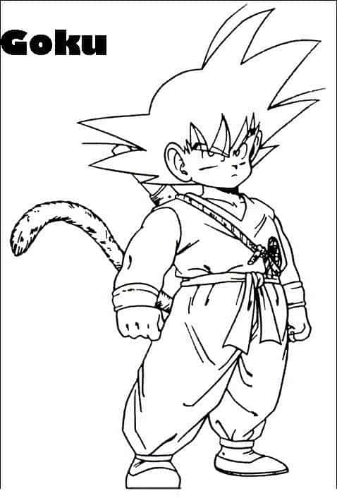 Goku para colorir