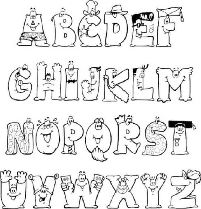 Alfabeto para colorir