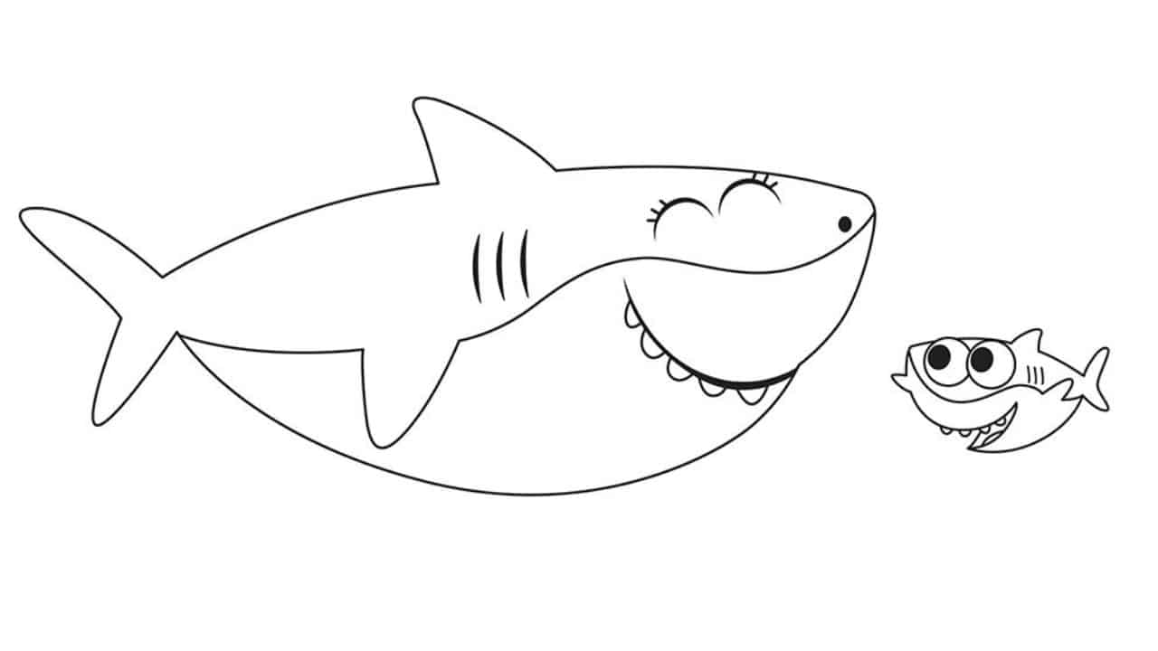 Baby Shark para colorir