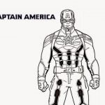 Capitão América para colorir