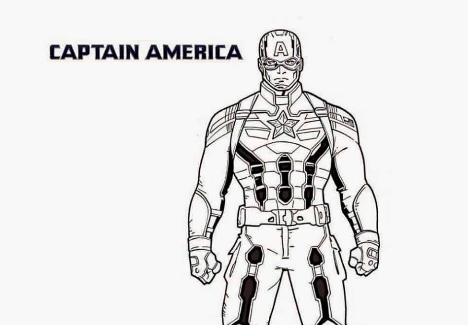 Capitão América para colorir