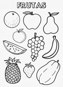 Frutas para colorir