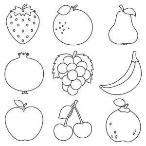 frutas para colorir - Blog Ana Giovanna