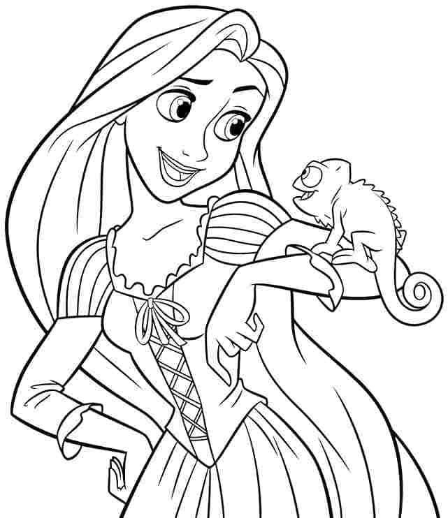 Rapunzel para colorir