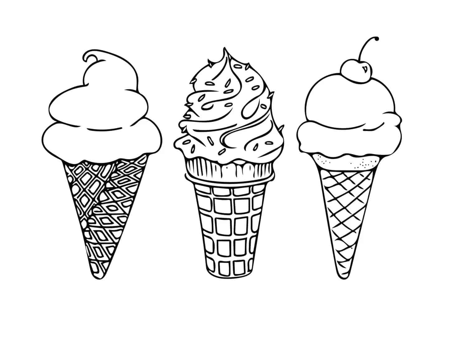 sorvete para colorir - Blog Ana Giovanna