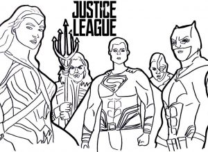 Liga da Justiça para colorir