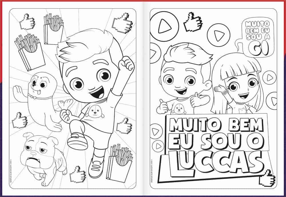 Desenhos de Luccas Neto para Colorir, Pintar e Imprimir 
