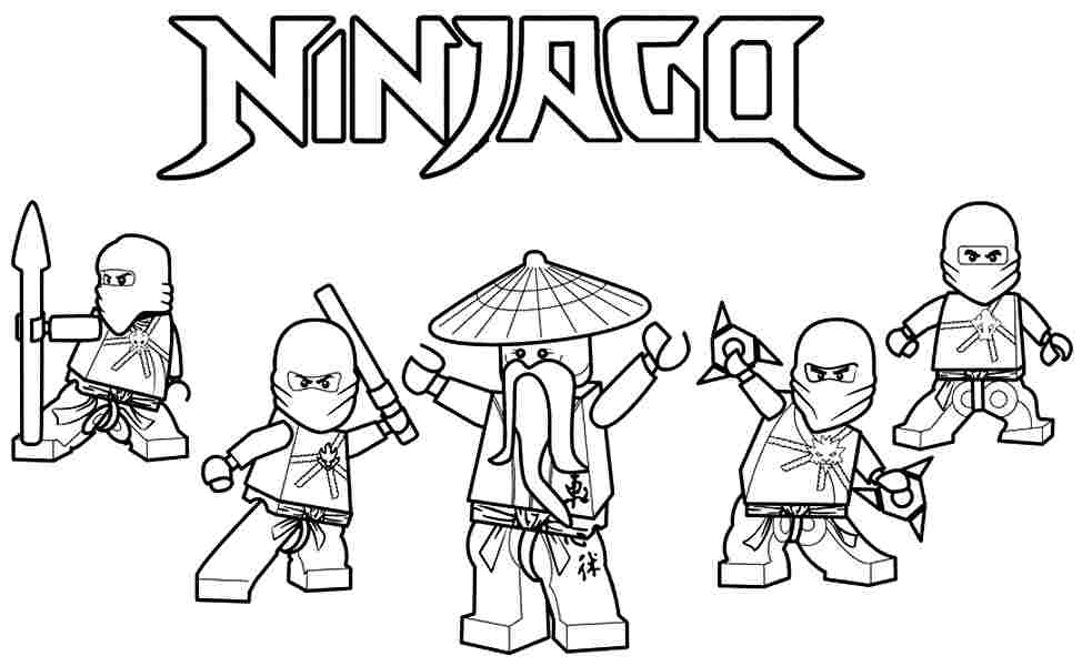 Ninjago para colorir