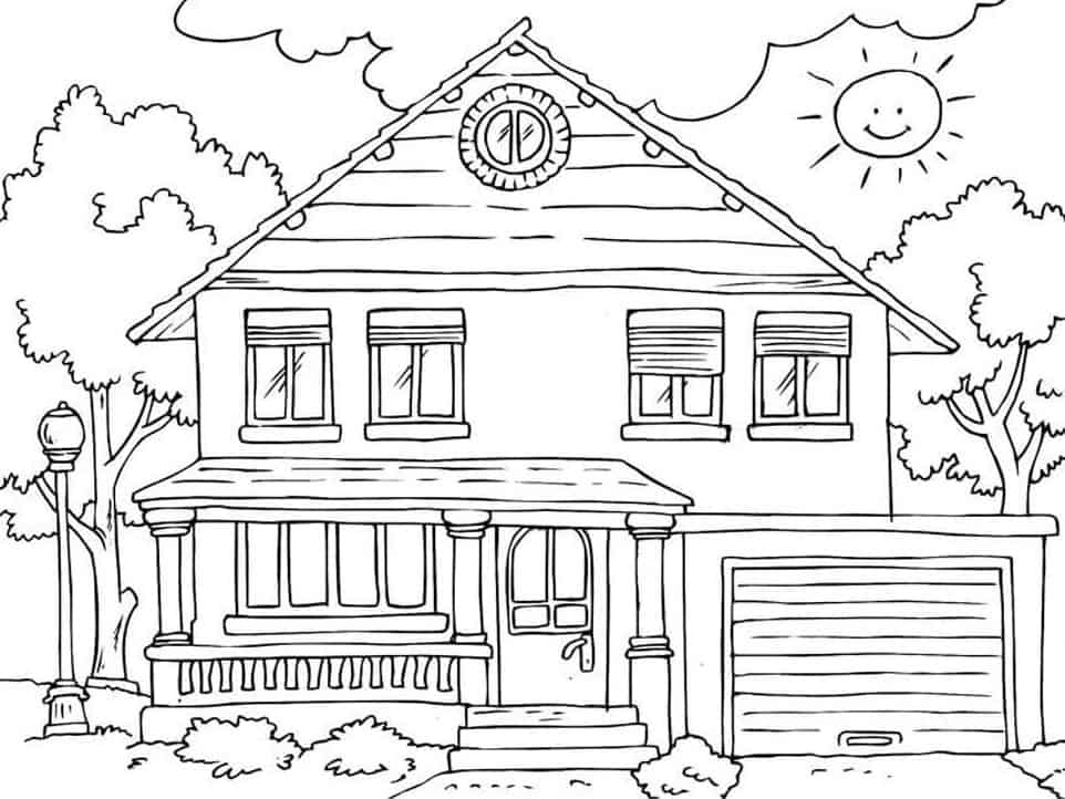 Desenhos de casas para imprimir e colorir - Blog Ana Giovanna