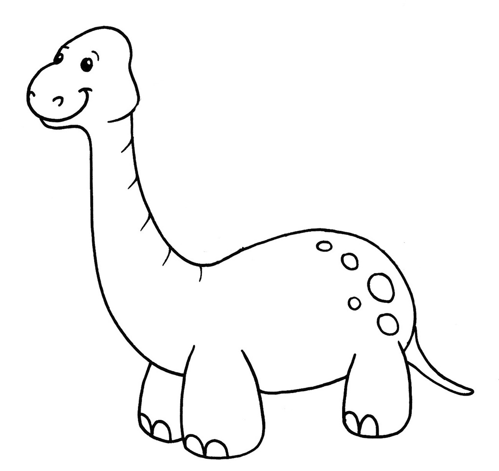 Desenhos de Dinossauros Fofos para Colorir