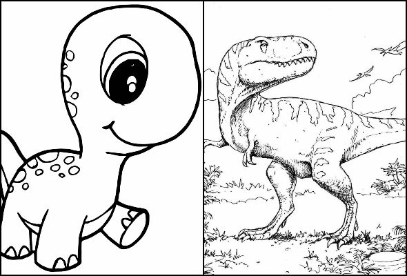 Desenhos de dinossauro para colorir, Como fazer em casa