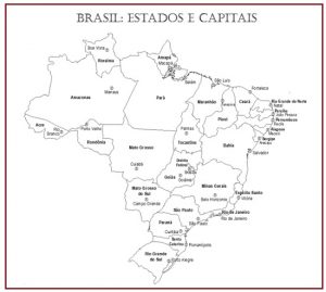 Mapa do Brasil para colorir