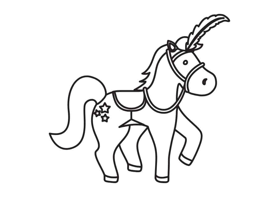 Desenho de cavalo para pintar