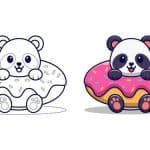 Pinte o panda no biscoito