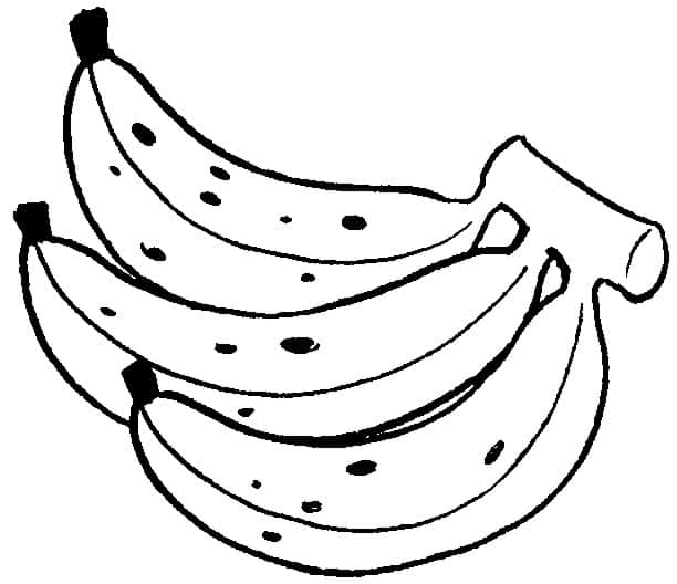 Desenhos de banana para colorir