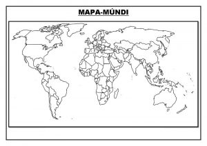 Mapa Mundi para colorir
