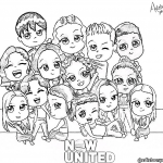 Now United para colorir