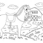 Desenho de cavalo na fazenda