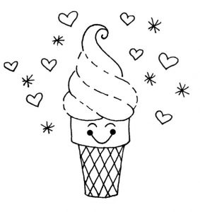 Desenhos para colorir de sorvete