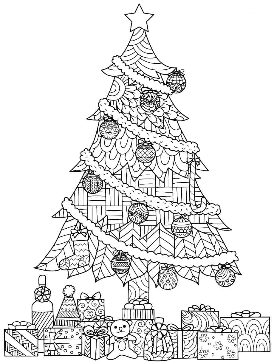 Árvore de Natal para colorir