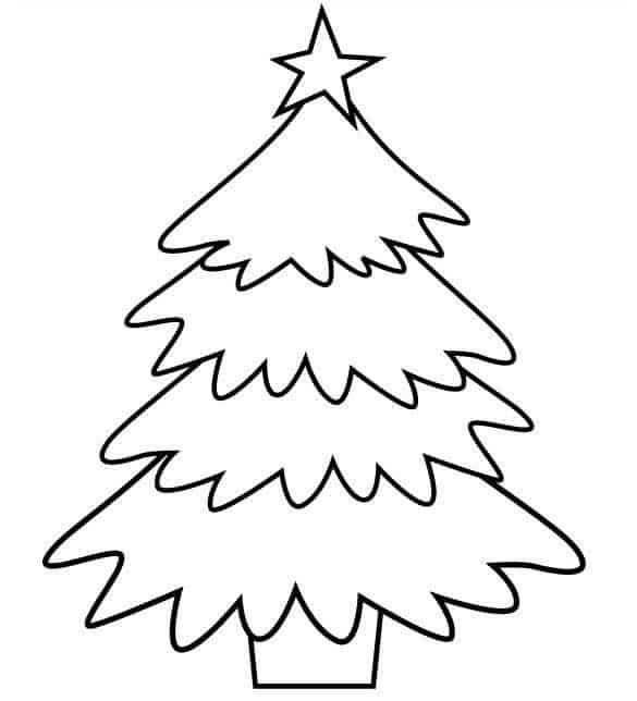 Árvore de Natal para colorir - Blog Ana Giovanna