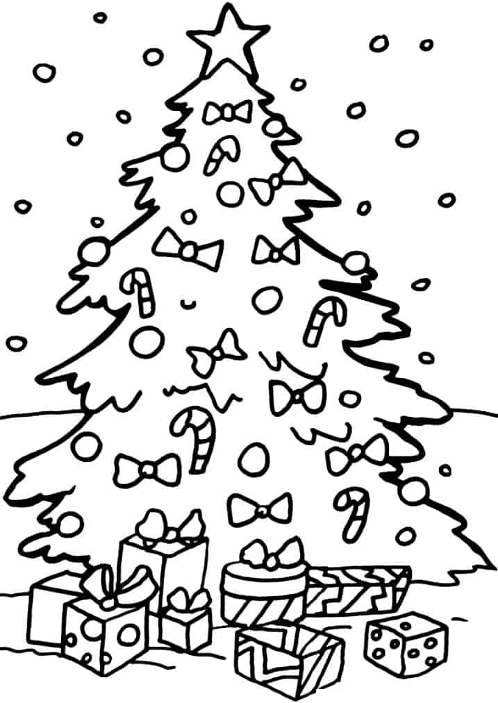 Árvore de Natal para colorir - Blog Ana Giovanna