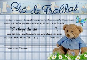 Convite Chá de Fraldas