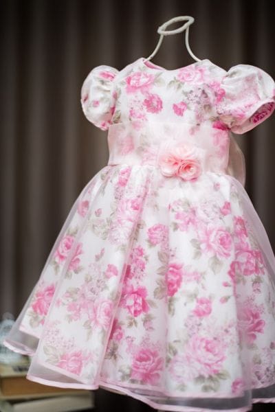 Vestido de Princesa infantil Floral com Organza