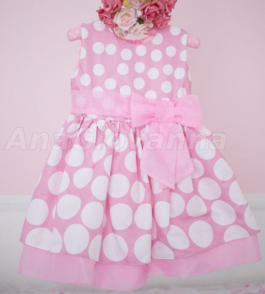 Vestido Infantil da Minnie Rosa para Aniversário