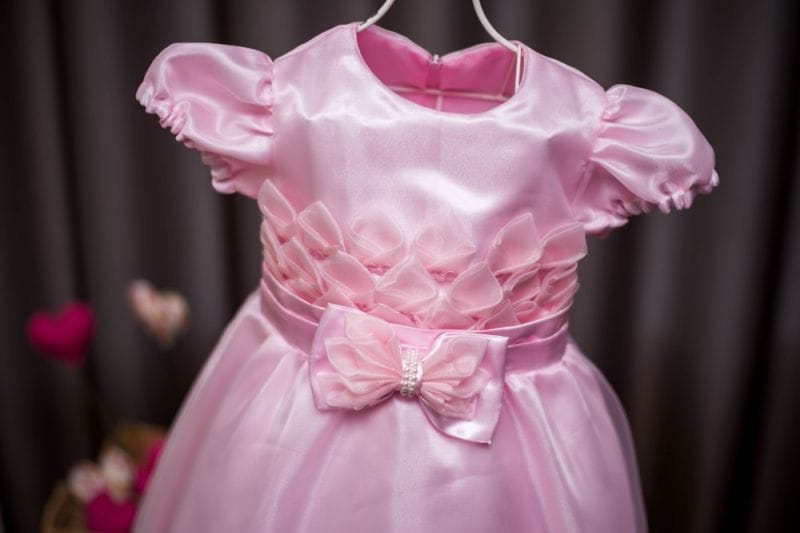 Vestido de princesa infantil para aniversrio rosa