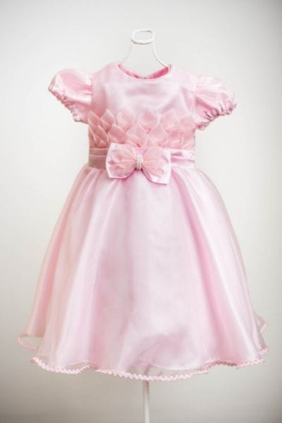 Vestido de princesa infantil para aniversário rosa